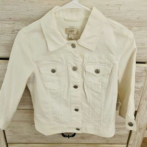 Loft white jean jacket